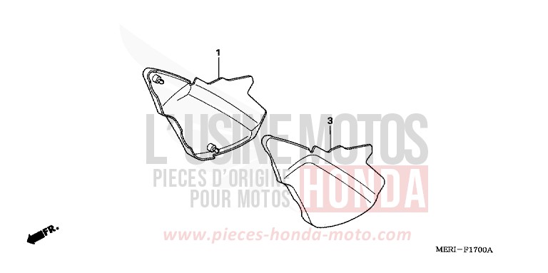 COUVERCLE LATERAL de CBF600S ABS INTERSTELLAR BLACK METALLIC (NHA12) de 2005